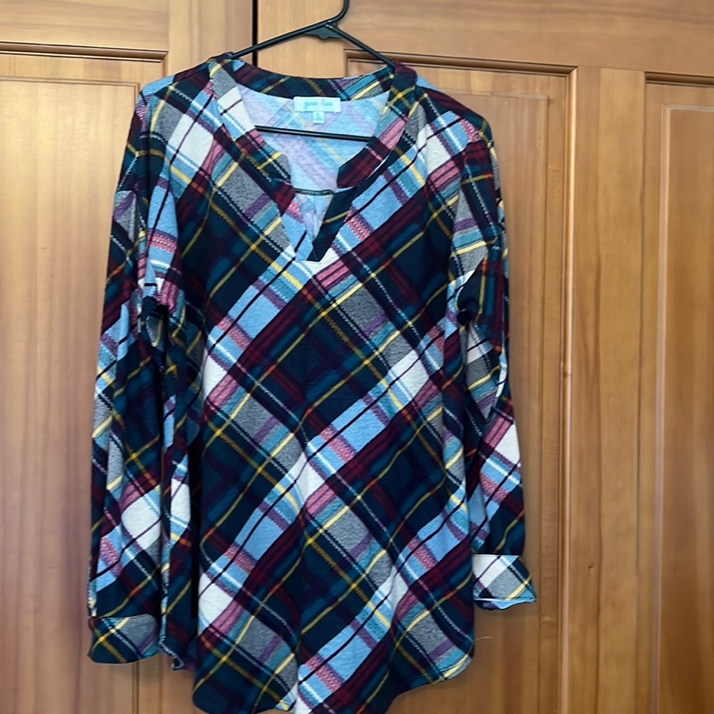 Stretch fall Henley pull over